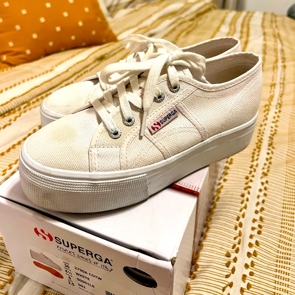 White Superga shoes